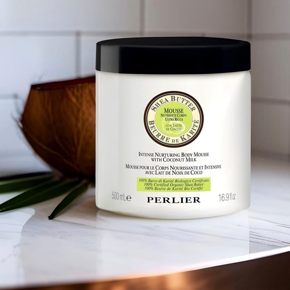 Perlier Shea Butter Nurturing Body Mousse With Coconut Milk 16.9 oz. NEW/SEALED